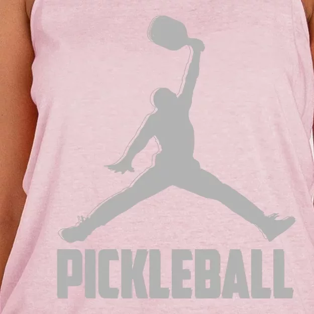 Silver Pickleball Sports Logo Women's Knotted Racerback Tank