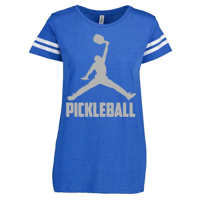 Silver Pickleball Sports Logo Enza Ladies Jersey Football T-Shirt