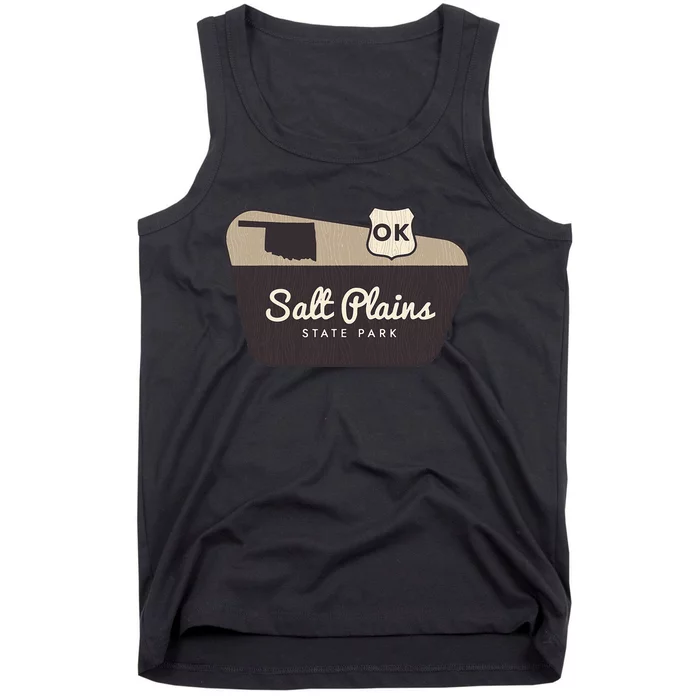 Salt Plains State Park Oklahoma Welcome Sign Vacation Tank Top