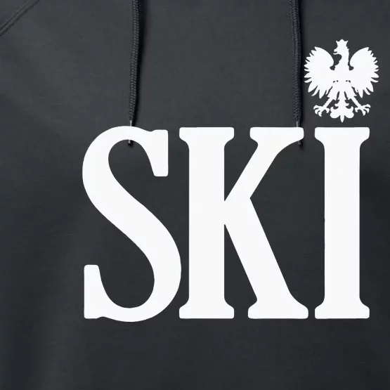 SKI Polish Surnames Ending Polish Eagle Dyngus Day Performance Fleece Hoodie