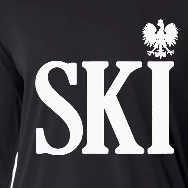 SKI Polish Surnames Ending Polish Eagle Dyngus Day Cooling Performance Long Sleeve Crew