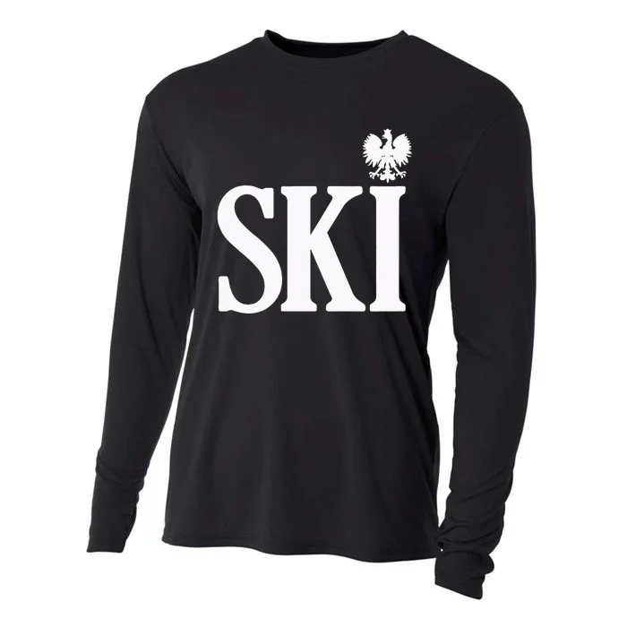 SKI Polish Surnames Ending Polish Eagle Dyngus Day Cooling Performance Long Sleeve Crew