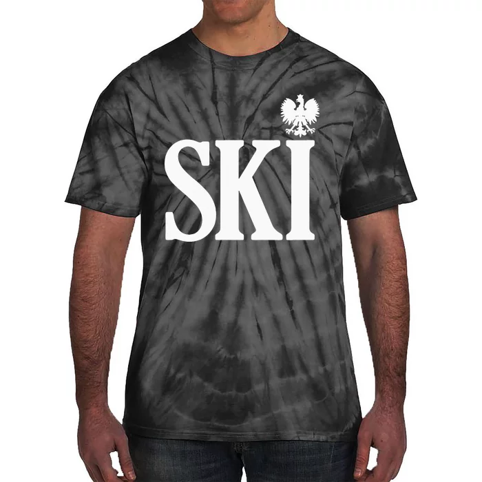 SKI Polish Surnames Ending Polish Eagle Dyngus Day Tie-Dye T-Shirt