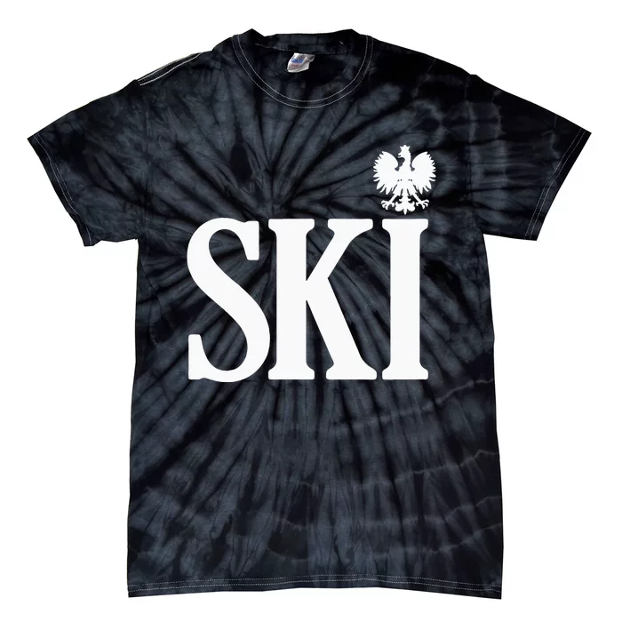 SKI Polish Surnames Ending Polish Eagle Dyngus Day Tie-Dye T-Shirt