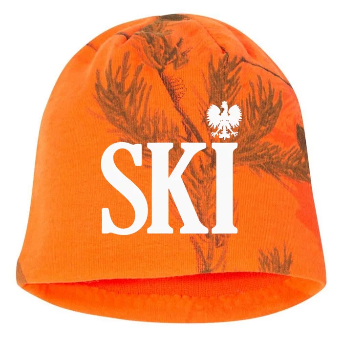 SKI Polish Surnames Ending Polish Eagle Dyngus Day Kati - Camo Knit Beanie