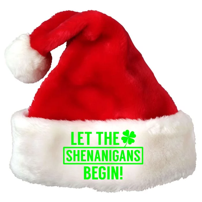 Saint Patricks Shenanigans Premium Christmas Santa Hat