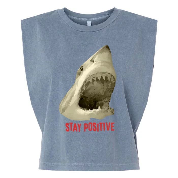 Stay Positive Garment-Dyed Women's Muscle Tee