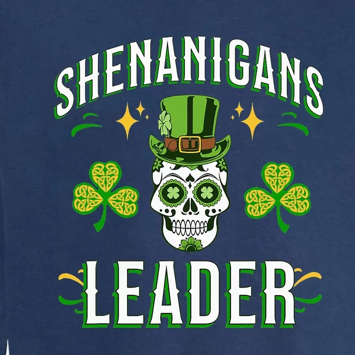 ST PAT'S SHENANIGANS GREEN LEADER Design Garment-Dyed Sweatshirt