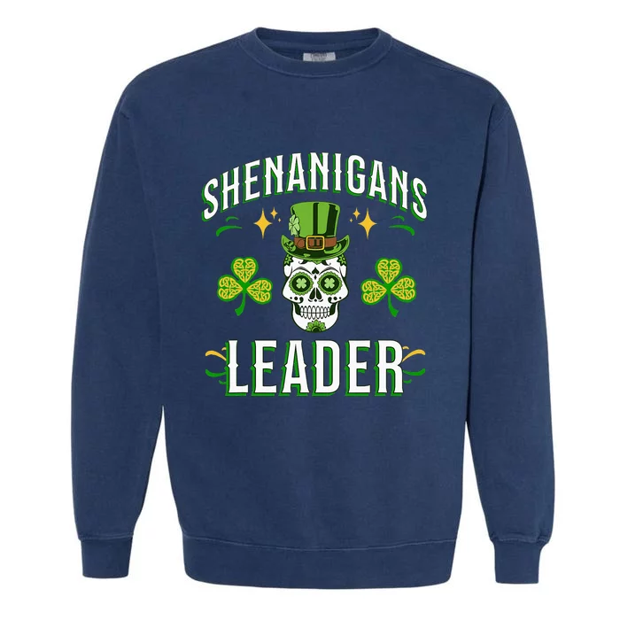 ST PAT'S SHENANIGANS GREEN LEADER Design Garment-Dyed Sweatshirt