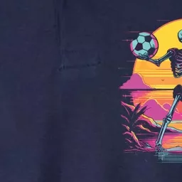 Skeleton Playing Soccer Halloween Costume Softstyle Adult Sport Polo