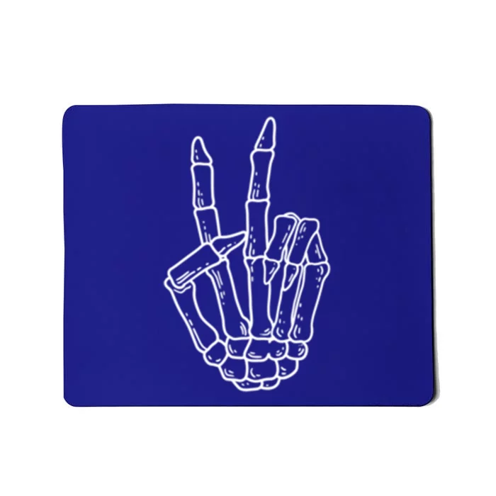 Skeleton Peace Sign Pocket Skeleton Halloween Party Creature Cool Gift Mousepad