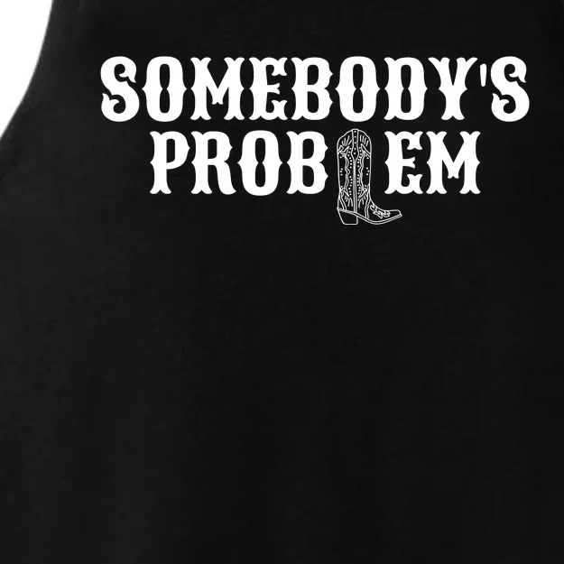 SomebodyS Problem Ladies Tri-Blend Wicking Tank