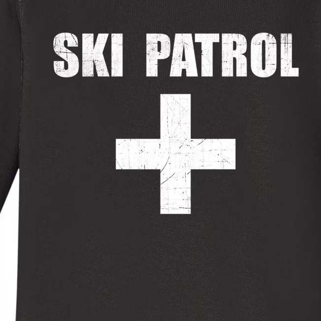 Ski Patrol Skiing First Aid Winter Gift Baby Long Sleeve Bodysuit