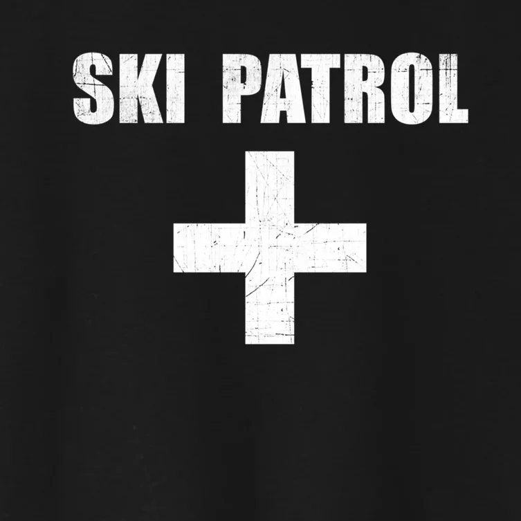 Ski Patrol Skiing First Aid Winter Gift Women's Crop Top Tee