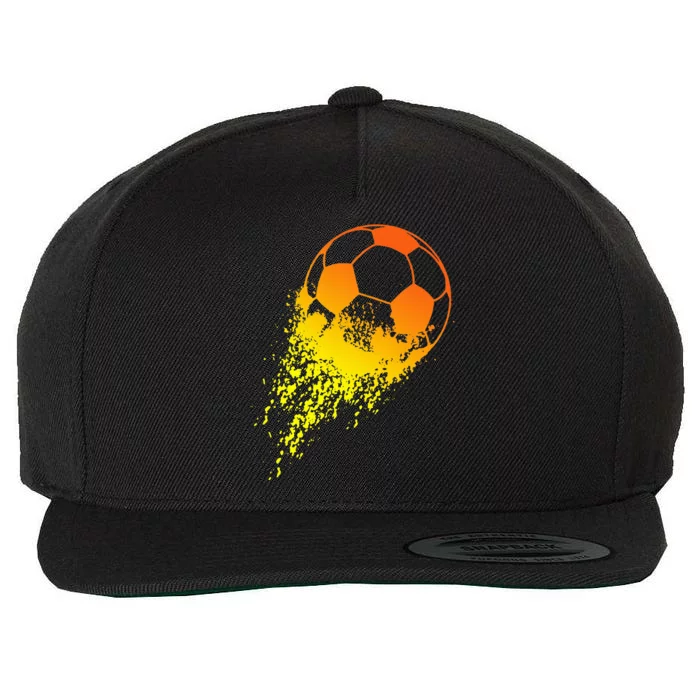 Soccer Player Sports Wool Snapback Cap