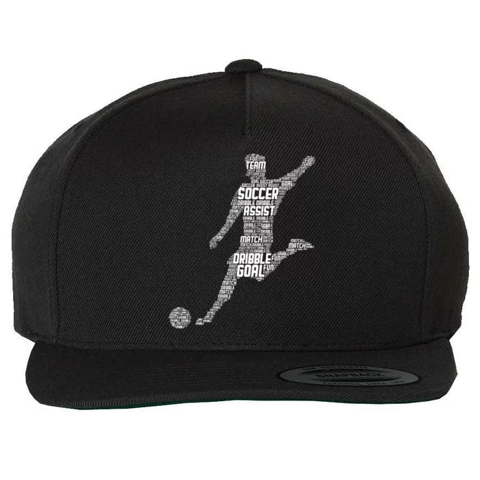 Soccer Player Wool Snapback Cap