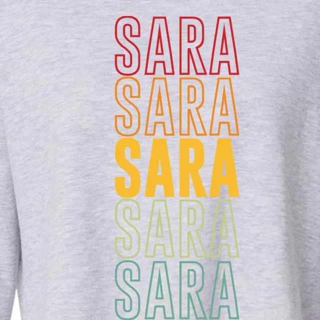 Sara Pride Sara Funny Gift Cropped Pullover Crew