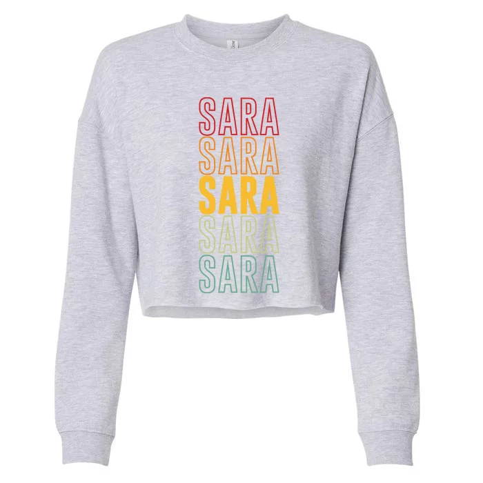 Sara Pride Sara Funny Gift Cropped Pullover Crew