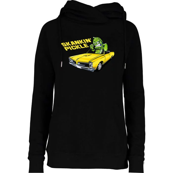 Skankin Pickle Womens Funnel Neck Pullover Hood