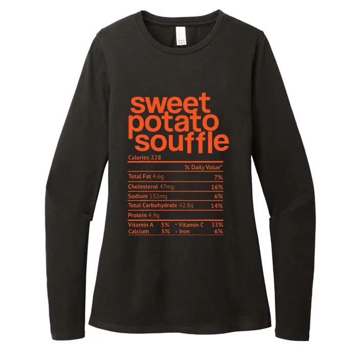 Sweet Potato Souffle Nutrition Facts Thanksgiving Christmas Womens CVC Long Sleeve Shirt