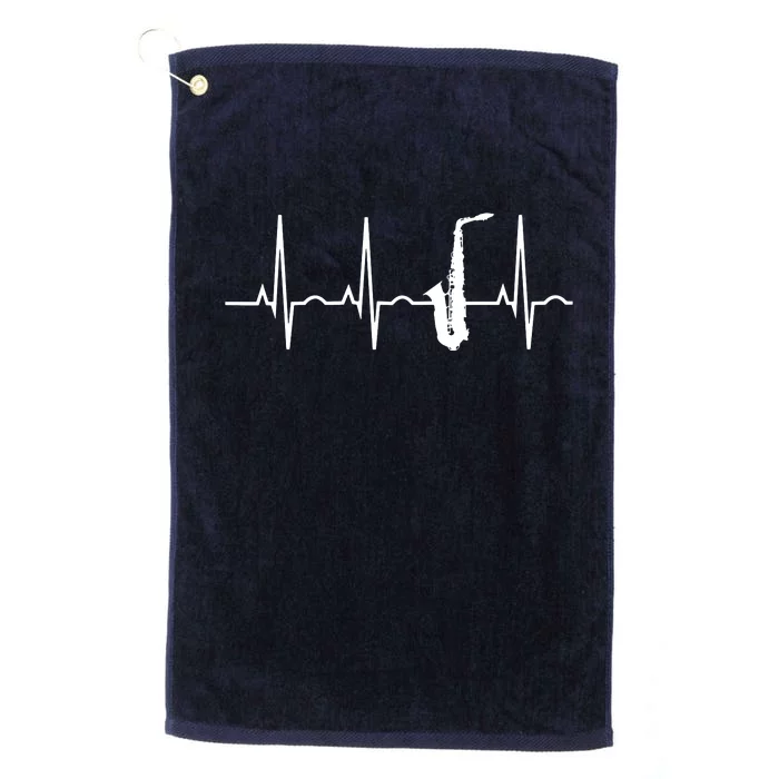 Saxophone Player Shirts Saxophone Heartbeat Platinum Collection Golf Towel