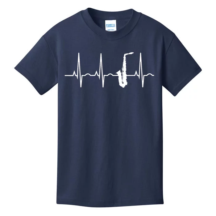 Saxophone Player Shirts Saxophone Heartbeat Kids T-Shirt