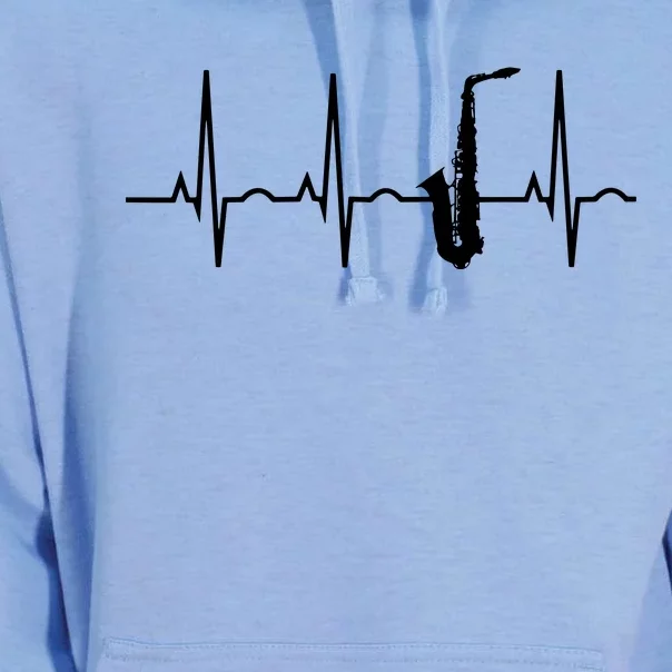 Saxophone Player Shirts Saxophone Heartbeat Unisex Surf Hoodie