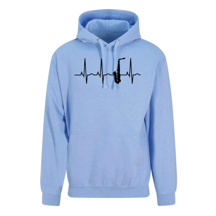 Saxophone Player Shirts Saxophone Heartbeat Unisex Surf Hoodie