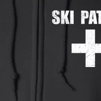 Ski Patrol Skiing First Aid Winter Full Zip Hoodie