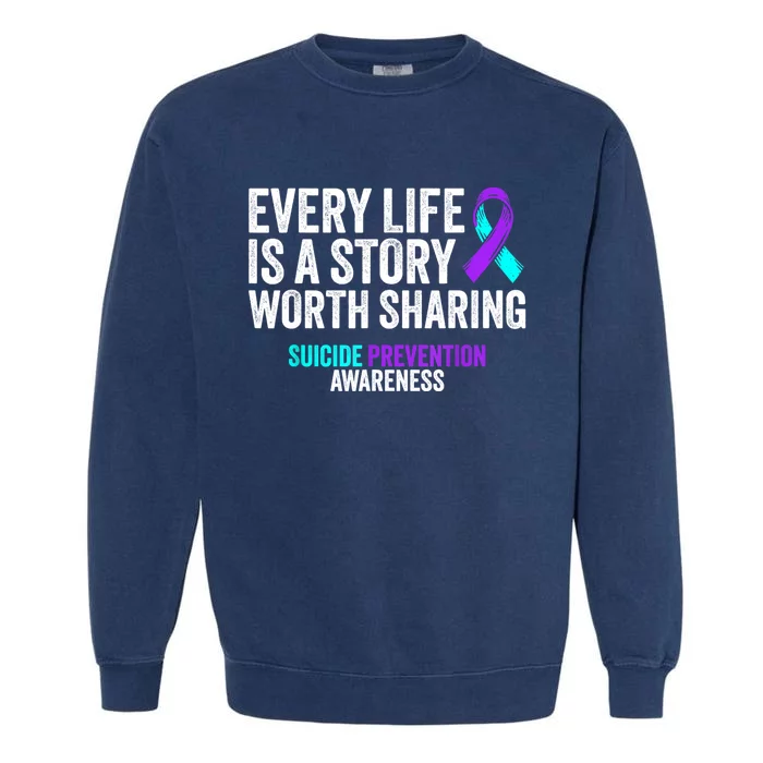 Suicide Prevention Support End The Silence Suicide Awareness Garment-Dyed Sweatshirt