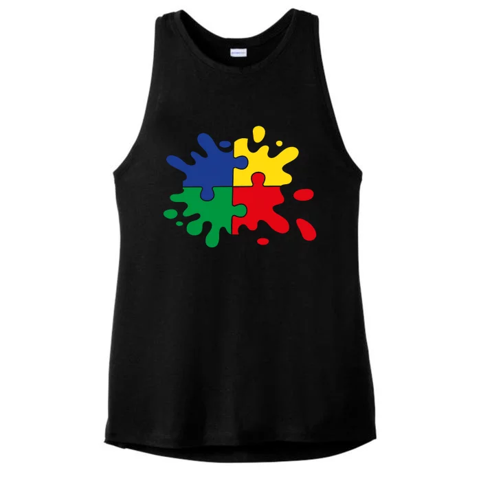 Splash Puzzle Ladies Tri-Blend Wicking Tank