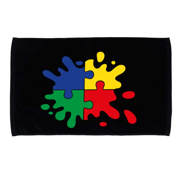 Splash Puzzle Microfiber Hand Towel