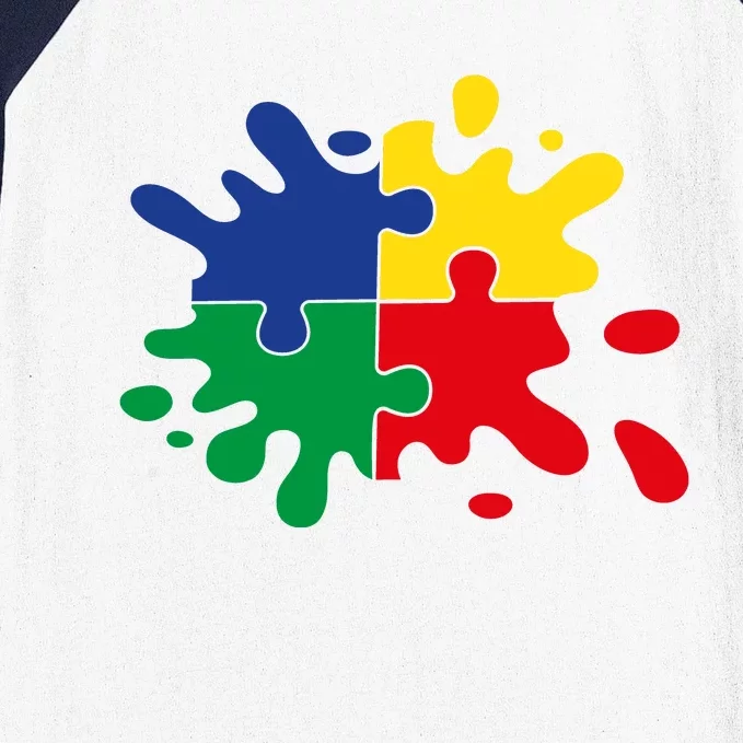 Splash Puzzle Baseball Sleeve Shirt