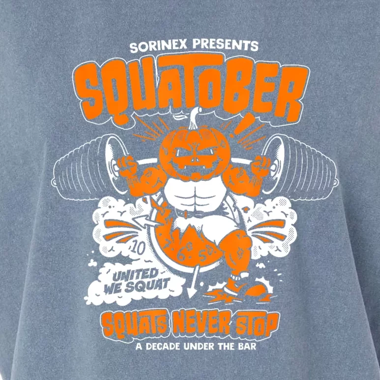 Sorinex Presents Squatober Squats Never Stop Garment-Dyed Women's Muscle Tee