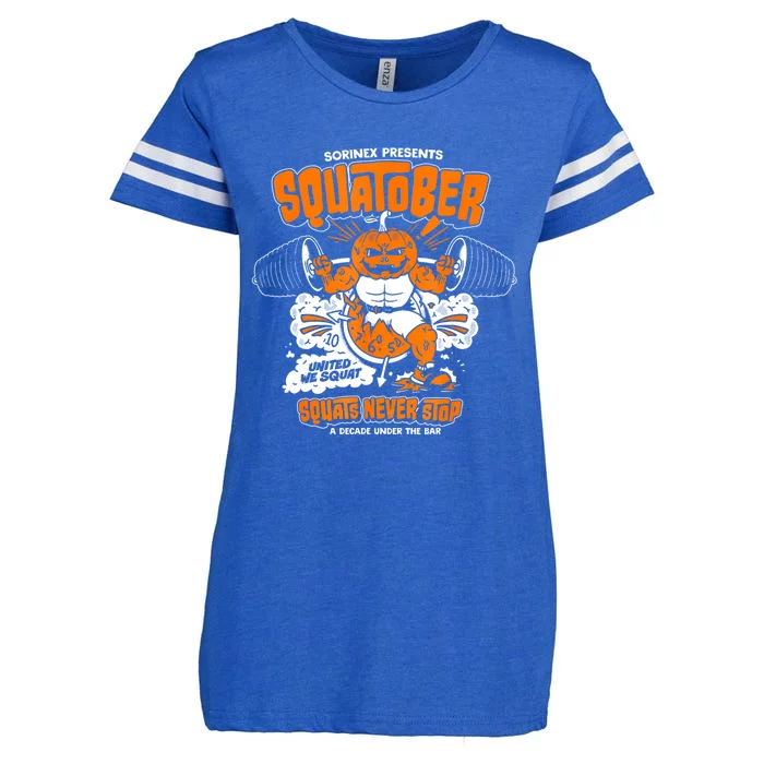 Sorinex Presents Squatober Squats Never Stop Enza Ladies Jersey Football T-Shirt