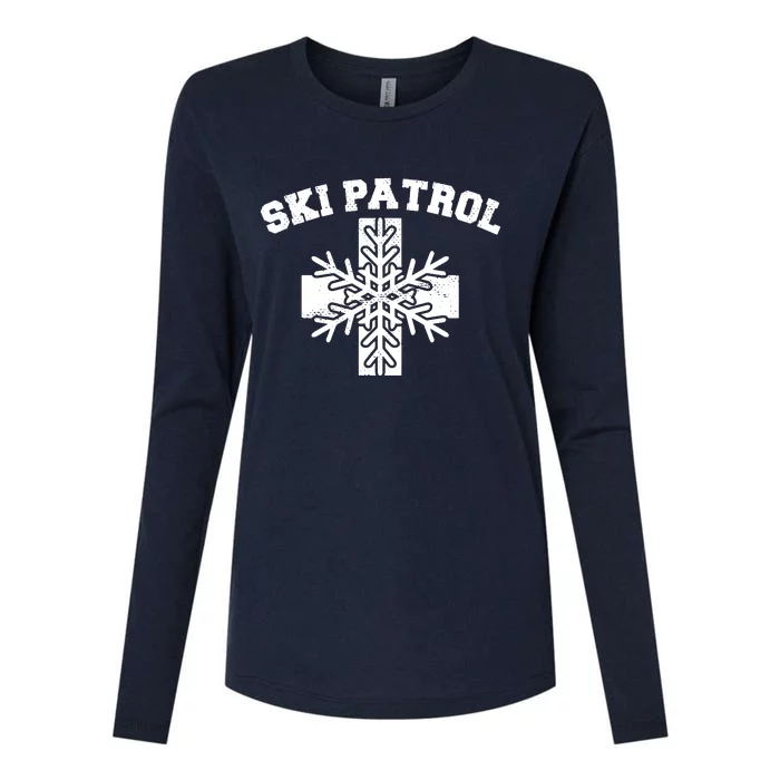 Ski Patrol Womens Cotton Relaxed Long Sleeve T-Shirt