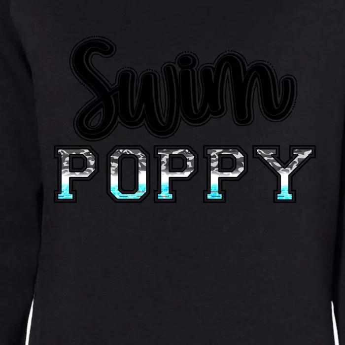 Swim Poppy Swimming Diving Camo Western Fathers Day Funny Gift Womens California Wash Sweatshirt