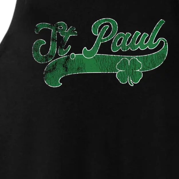 St Paul Shamrock St Patricks Day Saint Paddys Irish Cute Gift Ladies Tri-Blend Wicking Tank