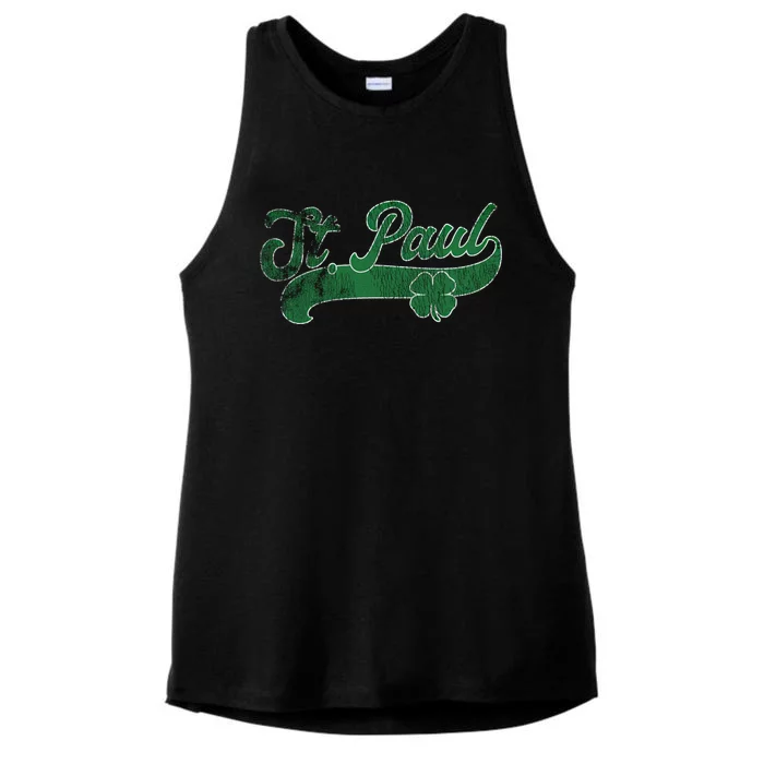 St Paul Shamrock St Patricks Day Saint Paddys Irish Cute Gift Ladies Tri-Blend Wicking Tank