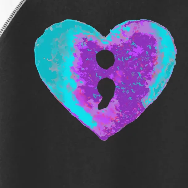 Suicide Prevention Semi Colon Purple Teal Hoodie Toddler Fine Jersey T-Shirt