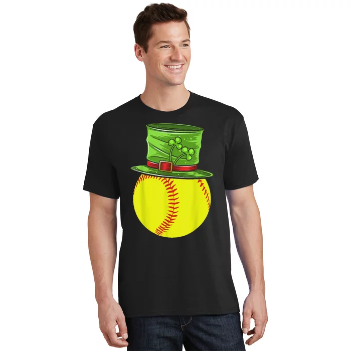 Softball Player Sport St Patrick's Saint Pattys Day Cute T-Shirt