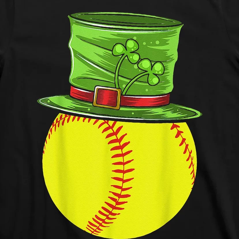 Softball Player Sport St Patrick's Saint Pattys Day Cute T-Shirt