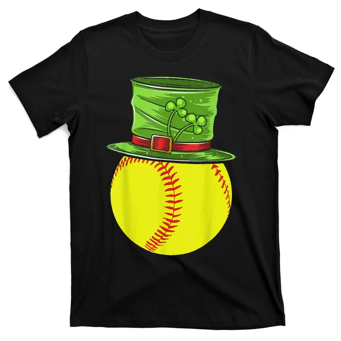 Softball Player Sport St Patrick's Saint Pattys Day Cute T-Shirt