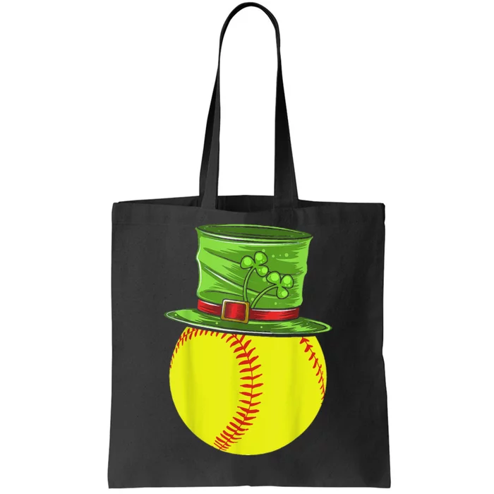 Softball Player Sport St Patrick's Saint Pattys Day Cute Tote Bag