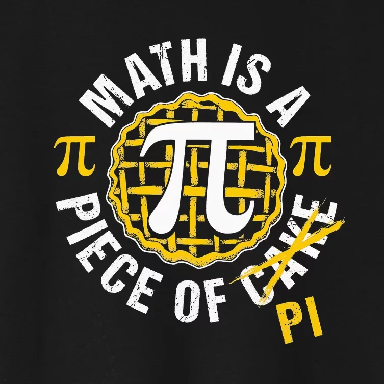 Simple Pi Symbol National Pi Day Gift Women's Crop Top Tee