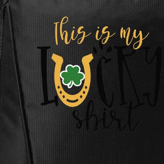 St Pattys This My Lucky Irish Shamrock Shenanigans City Backpack