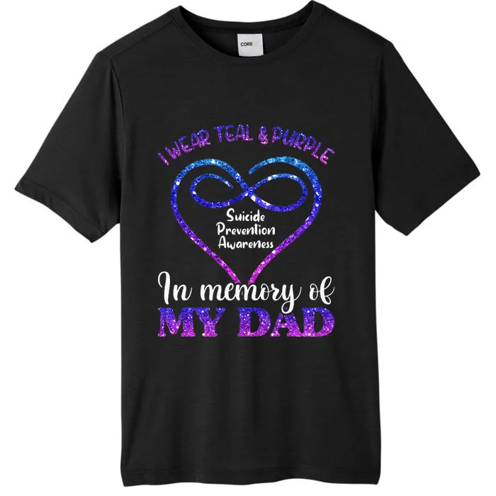 Suicide Prevention Teal & Purple In Memory Of My Dad ChromaSoft Performance T-Shirt