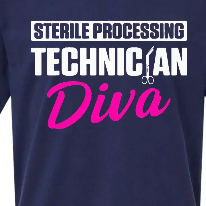 Sterile Processing Technician Diva Funny Tech Sueded Cloud Jersey T-Shirt