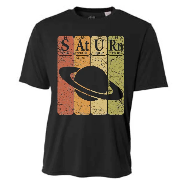 Saturn Periodic Table Elements Saturn Planet Space Nerd Cooling Performance Crew T-Shirt