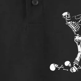 Skeleton Playing Trumpet Instruments Musician Halloween Dry Zone Grid Performance Polo